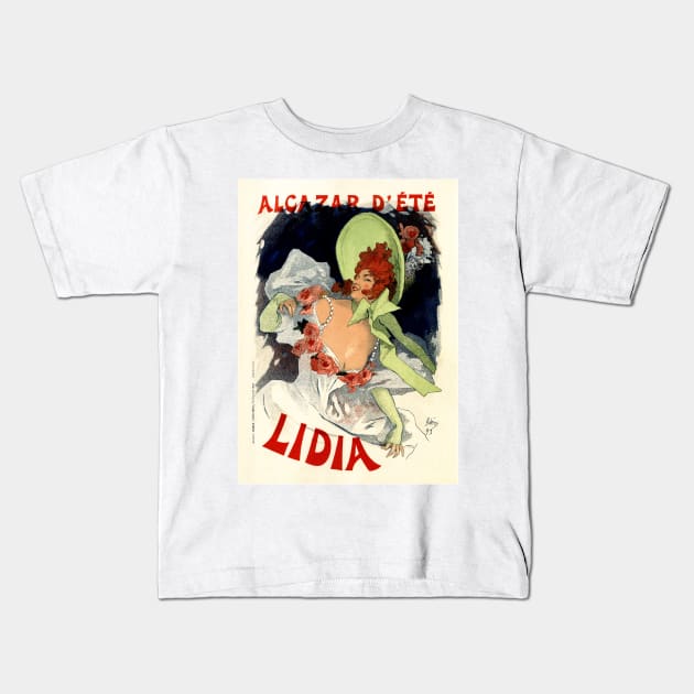 LILY DE LIDIA French Belle Epoque Cabaret Dance Performance Vintage Theatre Kids T-Shirt by vintageposters